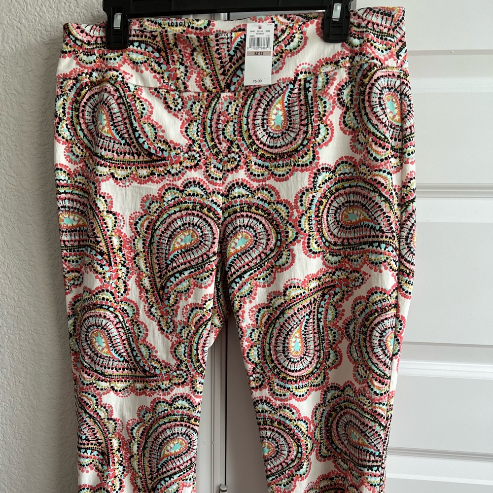 Spring colored paisley capris